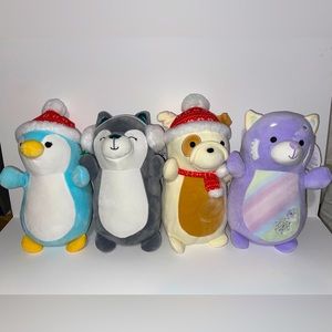 12" Hugmee Chrsitmas Squishmallows Bundle! Raina, Heidi, Brock, & Priya !